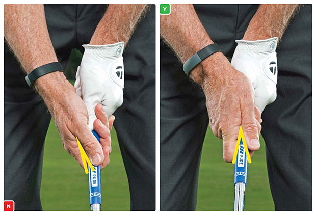 golf grip left thumb