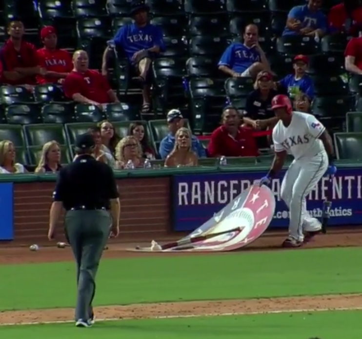 Playful Adrian Beltre moves on-deck-circle to him, miserable umpire ejects  him, This is the Loop