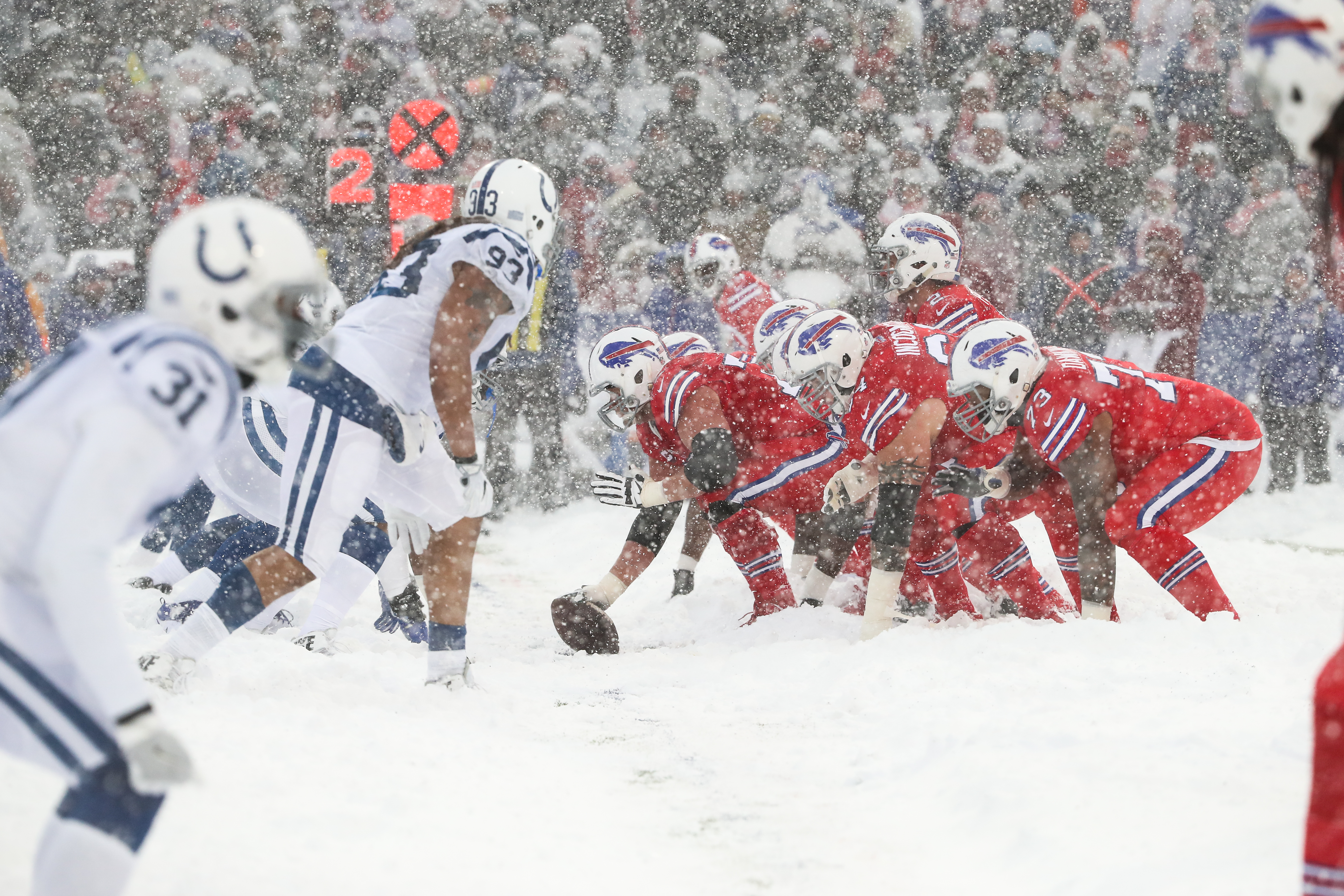 Buffalo snowstorm literally looks like Bills logo