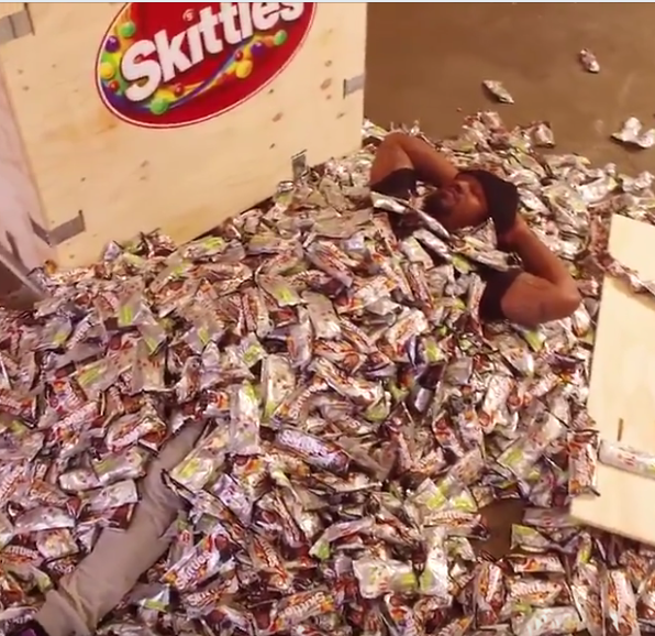 Marshawn Lynch, Real-Life Skittles Superfan, Even Works Out With the Candies