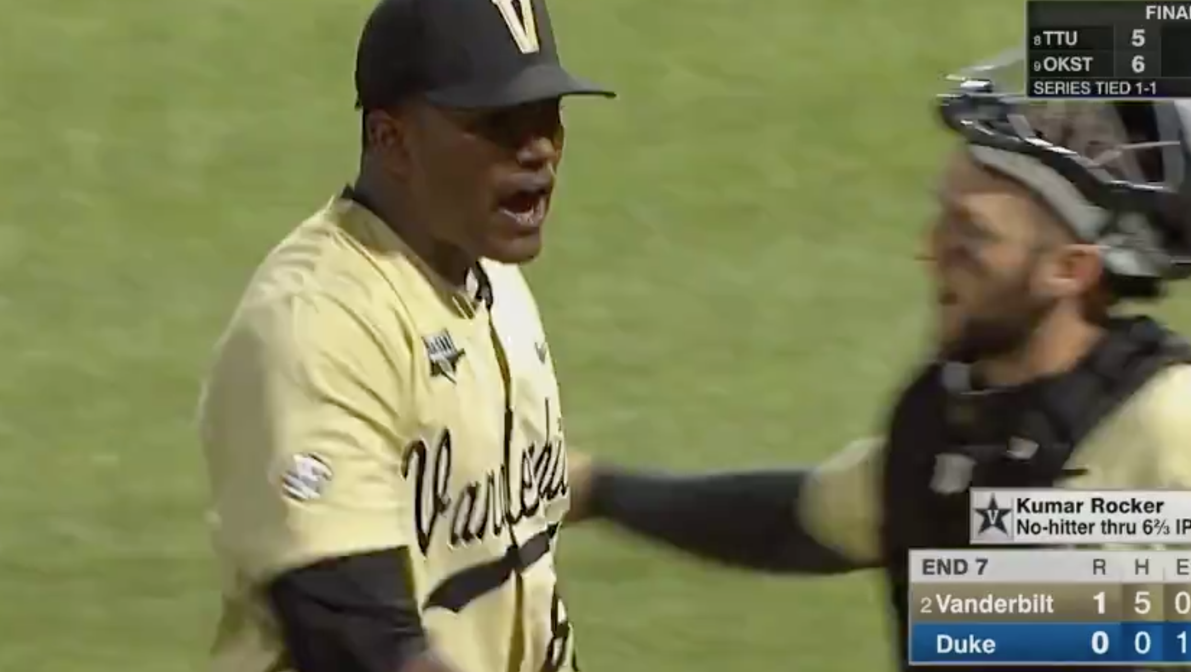 Kumar Rocker pitches complete game as Vanderbilt takes first game