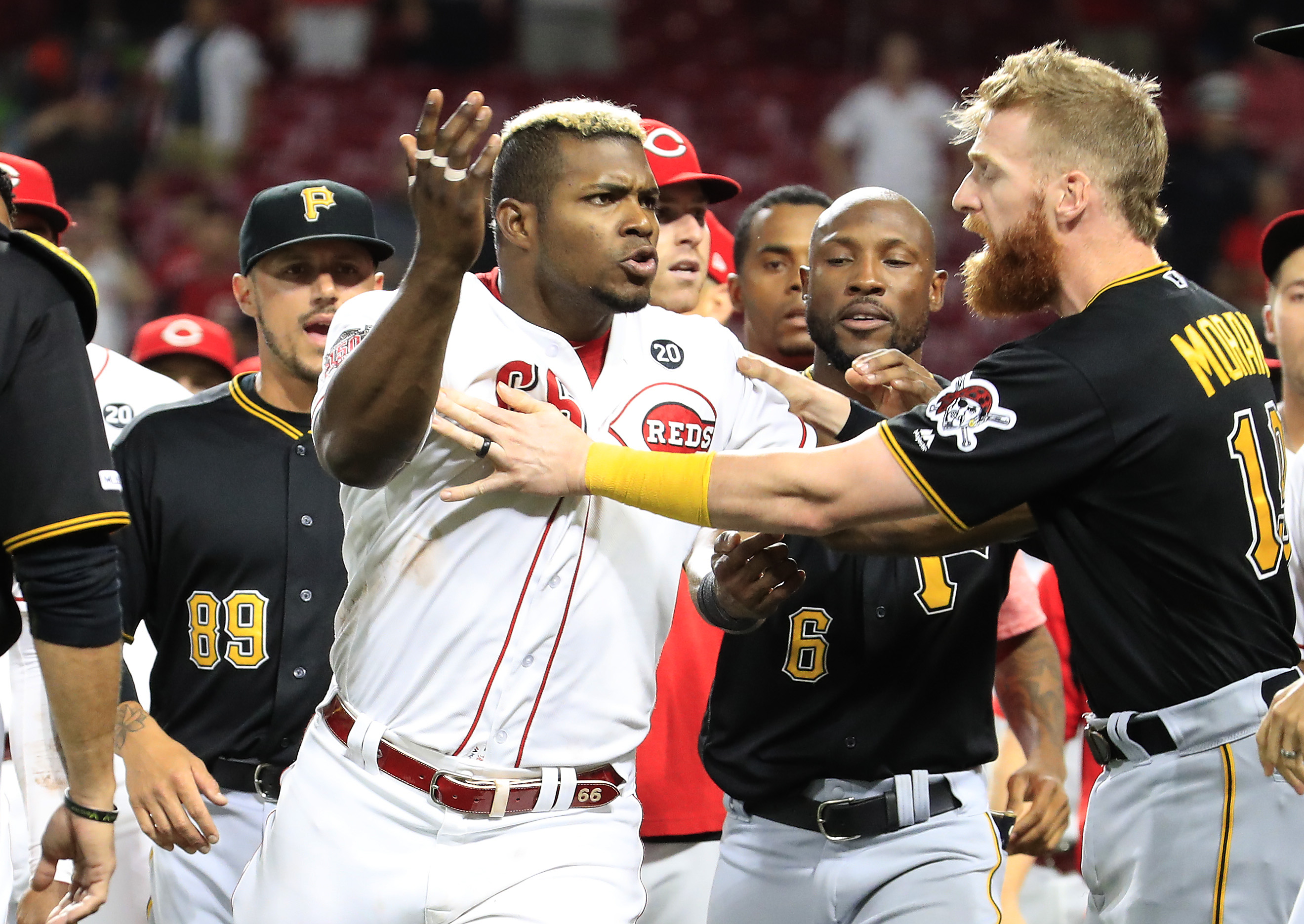 Cincinnati Reds legend Yasiel Puig traded mid-game, still fights the  Pirates for old time's sake, This is the Loop