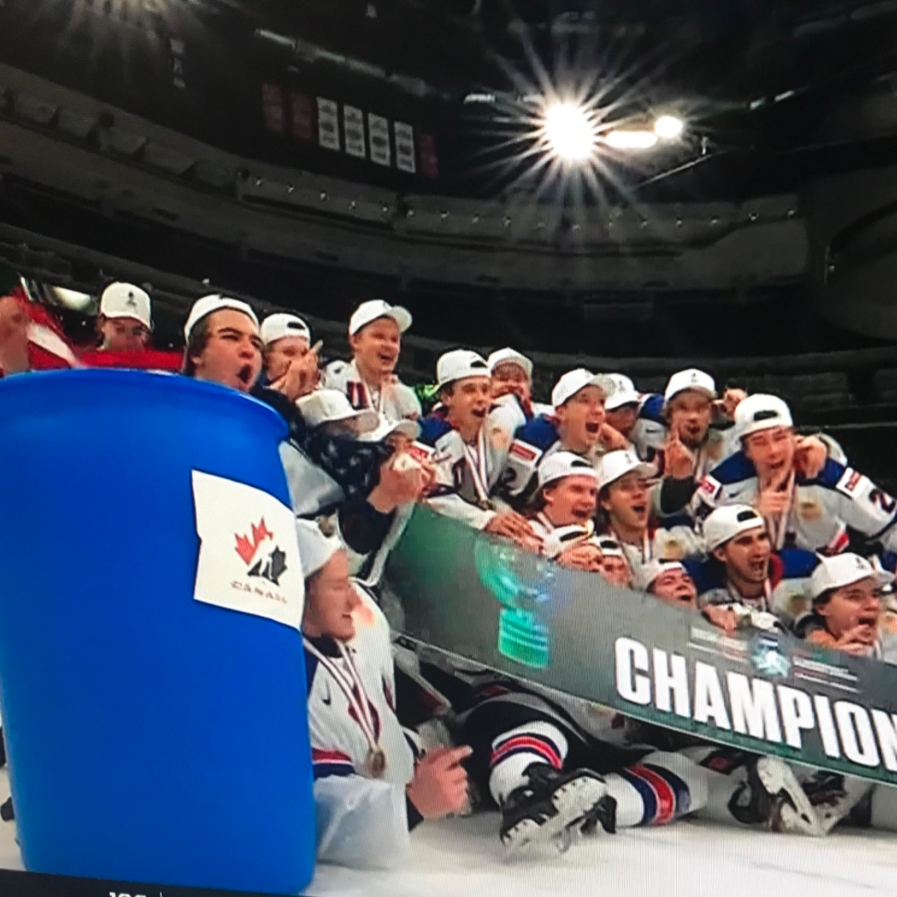 Team Usa Won The World Junior Hockey Championships And Then Celebrated With A Trash Can With Team Canada S Logo On It Rivalry On This Is The Loop Golfdigest Com