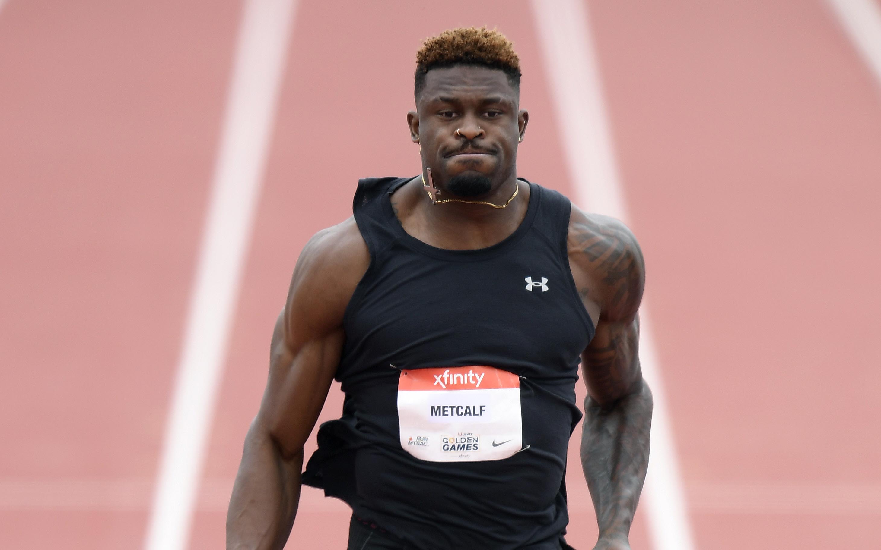 DK Metcalf finishing dead last in his first pro track and field