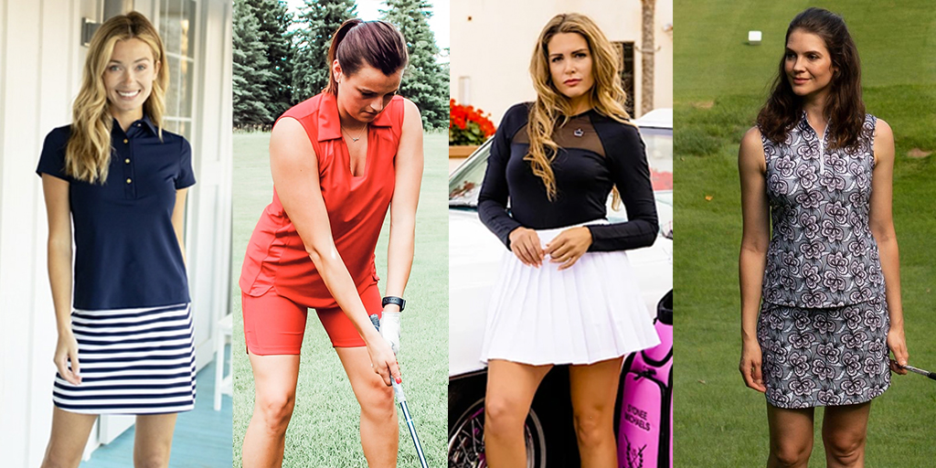 Women's Casual Set Golf Jersey, Two-piece Golf Sunscreen Jersey