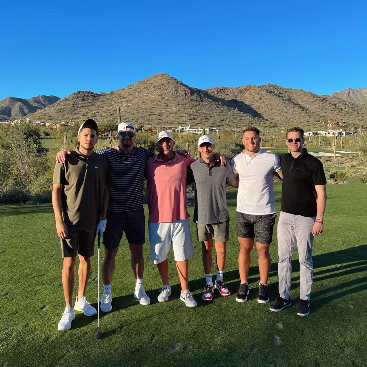Joe Burrow easing back into post-Super Bowl life with all-star golf crew  including Devin Booker, Nick Bosa, and Sam Hubbard, This is the Loop