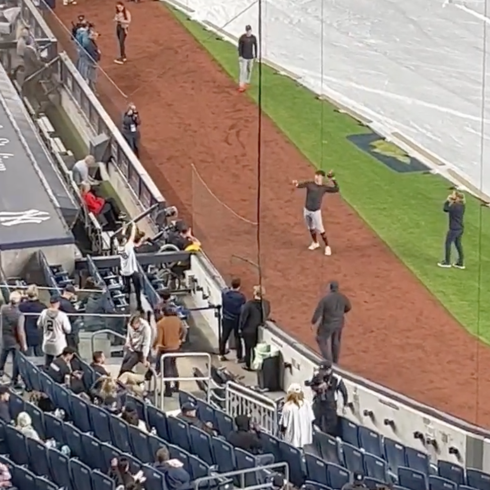 New York Yankees Fan Botches Three Attempts At Catching A Baseball