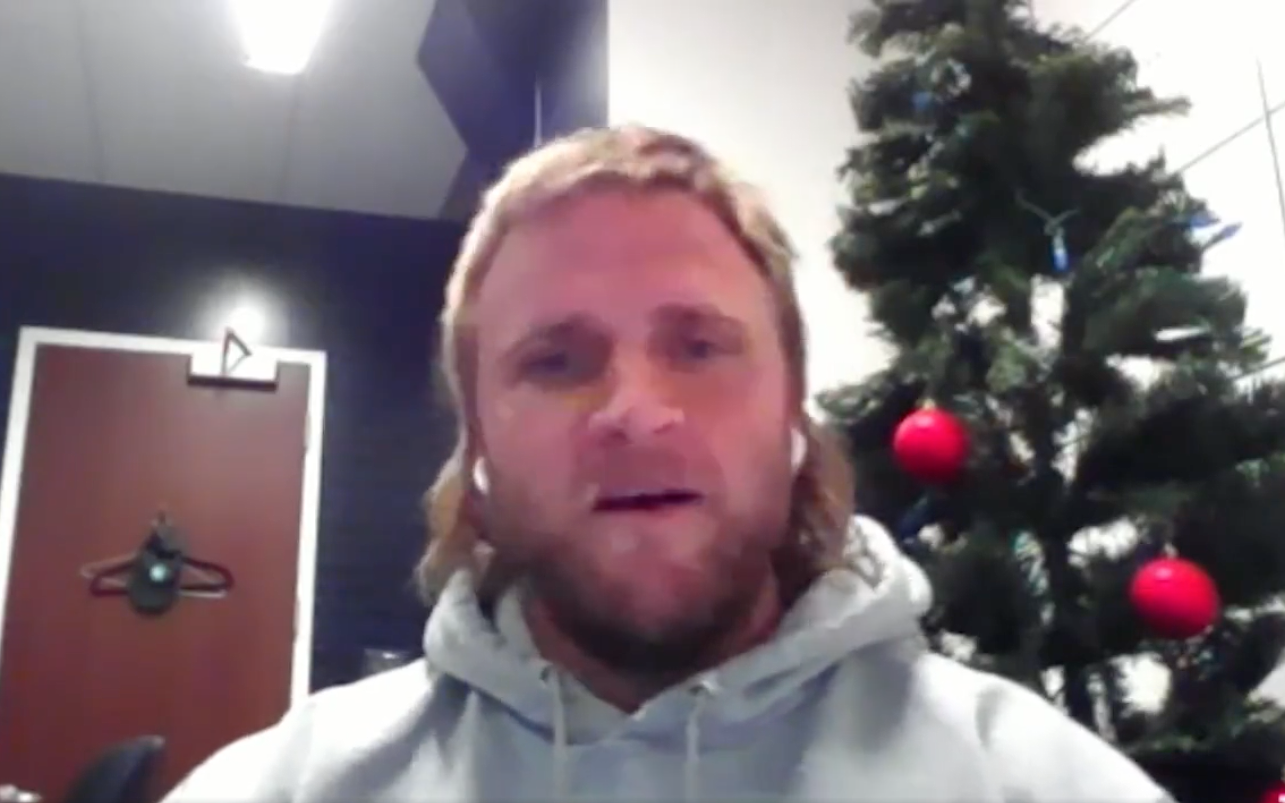 Steve Belichick finally explained TongueGate on Chris Long's podcast … with  his Christmas tree still up, This is the Loop