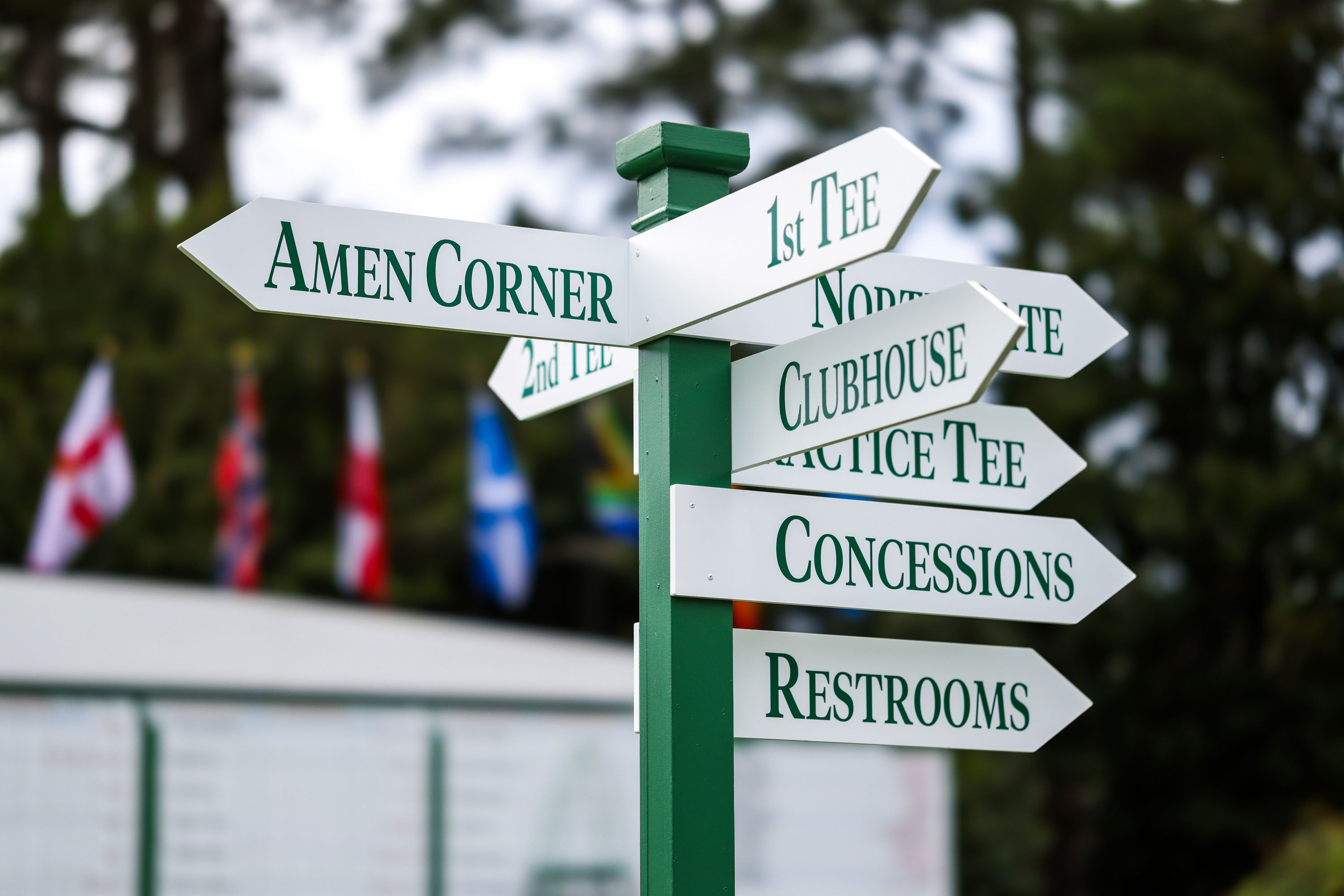 Masters Signboard Which Way To Walk BW MONDAY 2023 MASTERS 1222 
