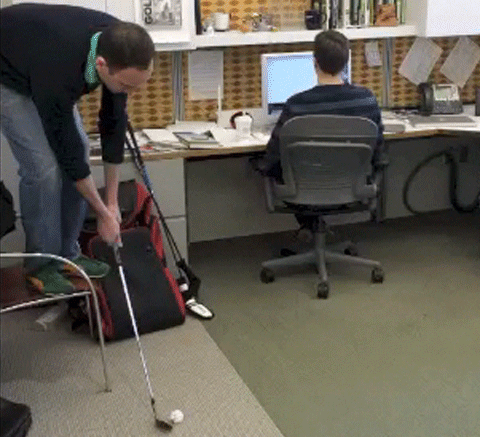 If you're at work right now, you should probably try to replicate this  office trick shot | This is the Loop | Golf Digest